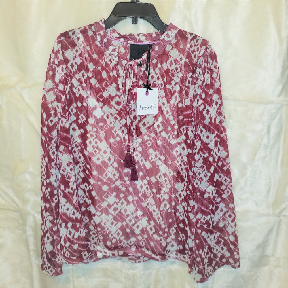 NWT Nanette Lepore lightweight sheer long Shirt